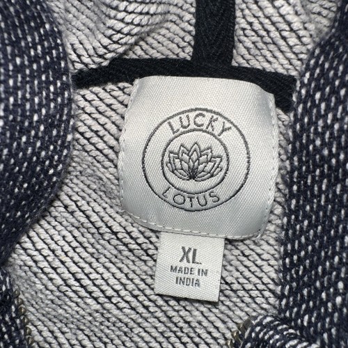 Lucky Brand Lucky Lotus bestickter Strick Hoodie Damen XL Boho Zip Jacke - Bild 8 von 16