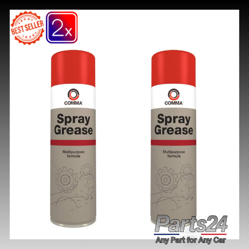 2x Comma Spray Grease – 500ml Aerosol – Multi-Purpose Lubricant – SG500M
