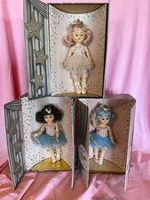 THREE Virga Tiny Twinkles Ballerina Dolls in Original Boxes