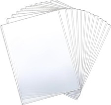 12 Pcs 8 1/2" x 11" Rigid Print Protectors - Clear Toploaders - Hard Plastic Doc