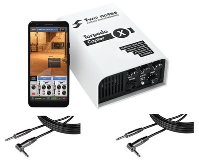 Two Notes Captor X - 8 Ohms + 2x Gator 20' RA Instrument Cable