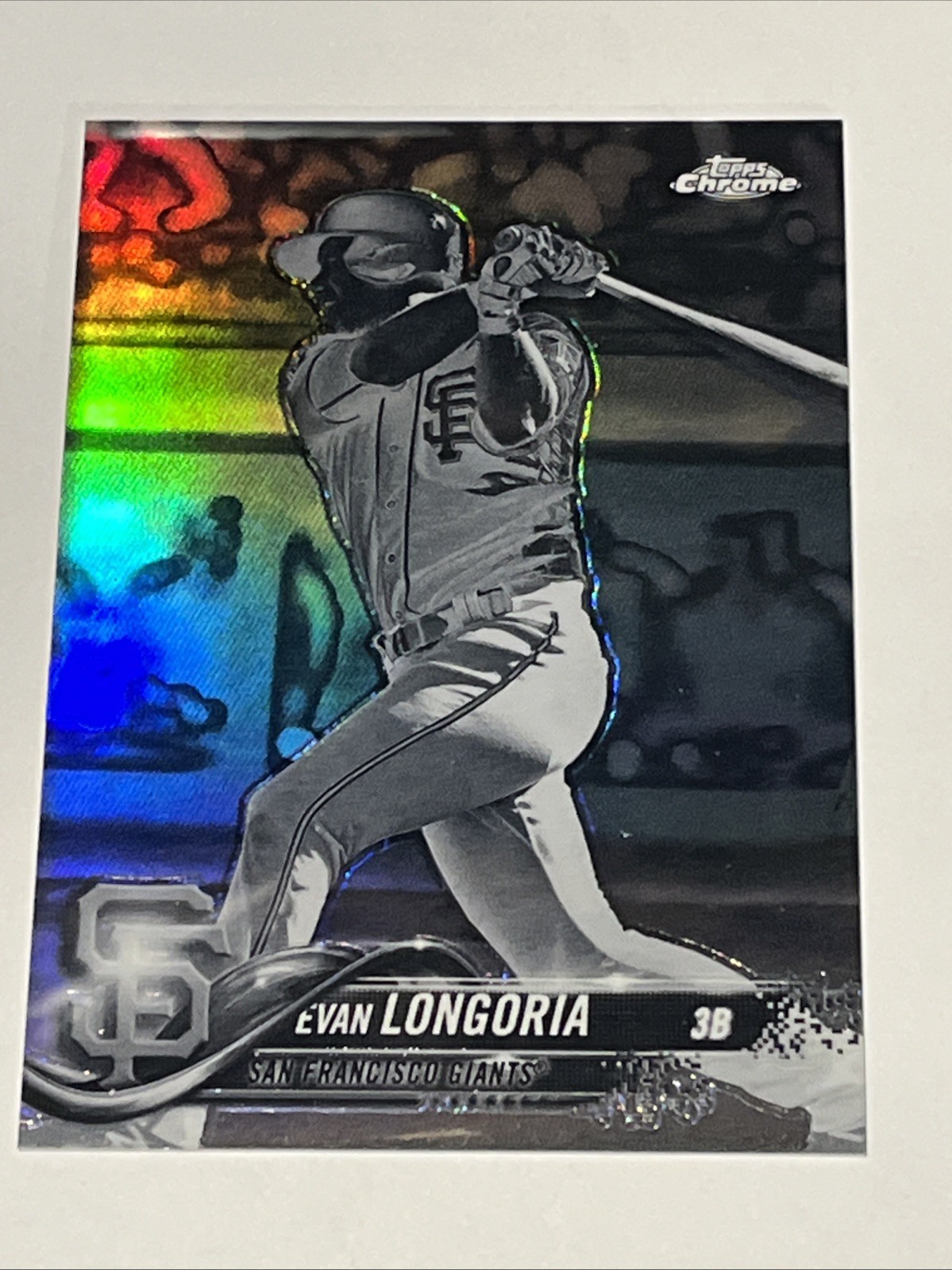 2018 Topps Chrome Evan Longoria Negative Refractor 95