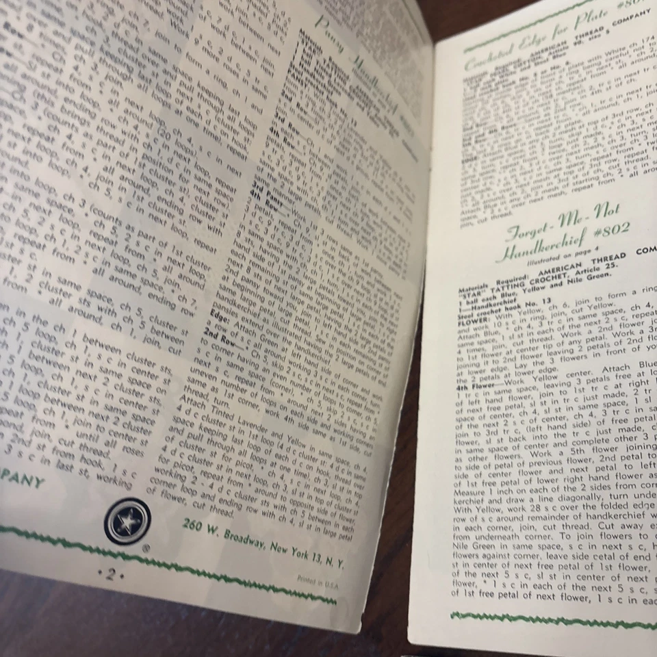 Vintage Lot of 6 Crochet Instructional Booklets -1951, 1953, Unknown Dates - Image 3 of 4