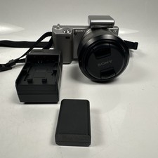 Sony Alpha NEX-5 16.1MP Digital Camera Silver 18-55mm Lens with EXTRAS
