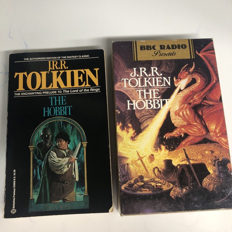 The Hobbit BBC Radio Cassettes + 1982 Paperback Edition By J.R.R. Tolkien 