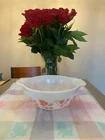 Vintage Pyrex Pink Gooseberry 443 Cinderella 2.5qt Nesting Bowl Large
