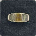 Vintage 925 Sterling Silver Tigers Eye Stone Design Ring 5.2 Grams Sz 9