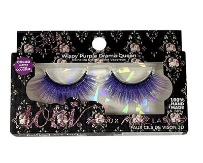 Ioni Wispy Purple Drama Queen Lashes 3D Faux Mink Color Lash Handmade Full Strip