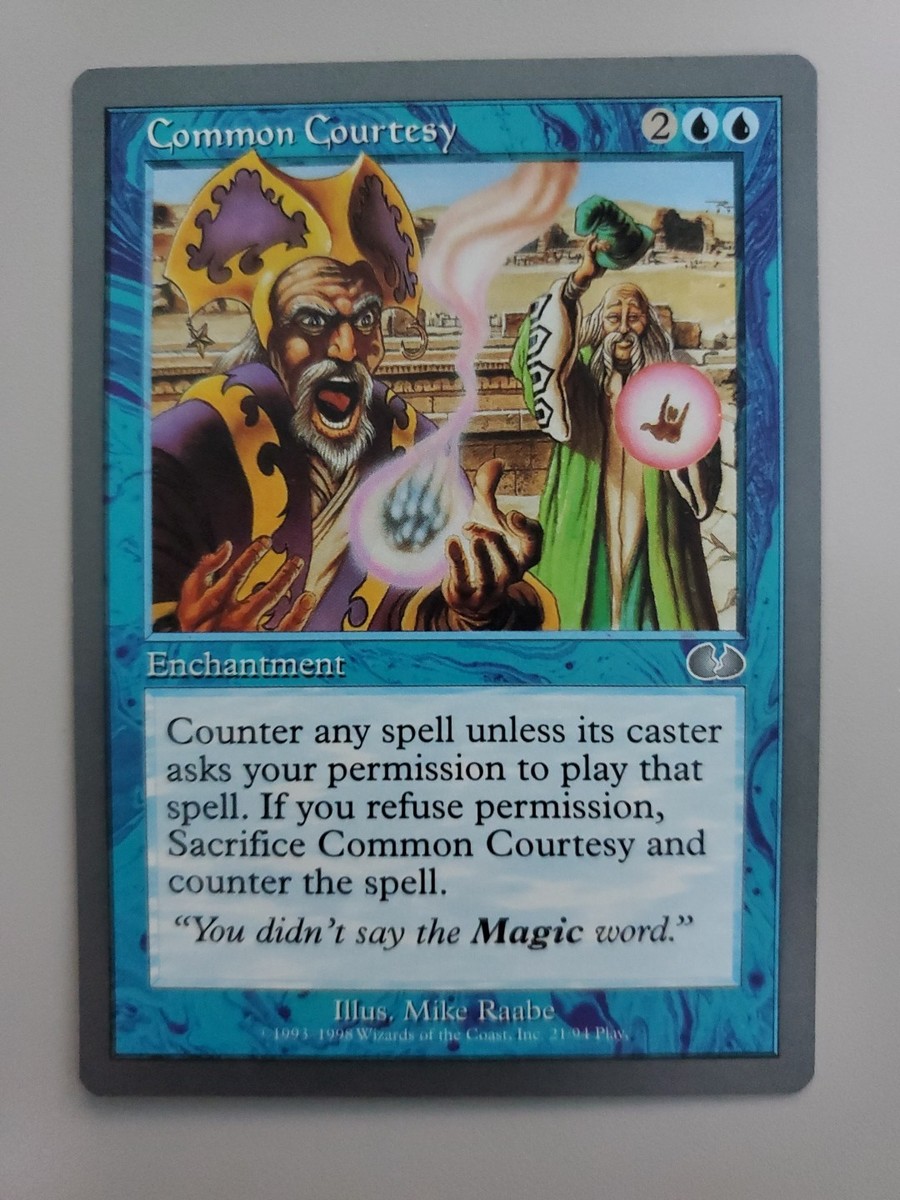 MTG Common Courtesy Unglued Regular Uncommon | eBay