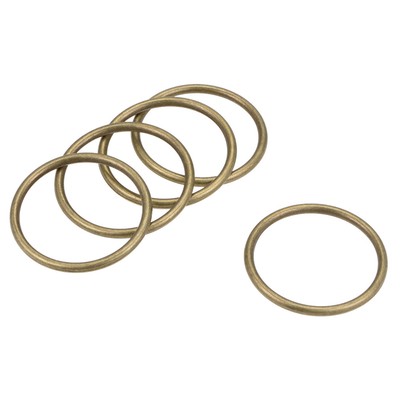 5 Pcs O Ring Buckle 1.4''(35mm) O-Rings Bronze Tone for Hardware Bags Craft DIY