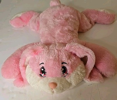 Dan Dee Jumbo Pink Laying Flat Floppy Bunny Rabbit Plush Pillow Stuffed Toy 25'' 