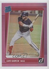 2021 Panini Donruss Rated Rookies Holo Pink Luis Garcia Luis V Garcia #45 0ne3