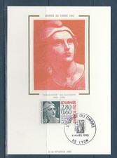 carte 1er jour  journée du timbre Marianne de Gandon    69  Lyon    1995