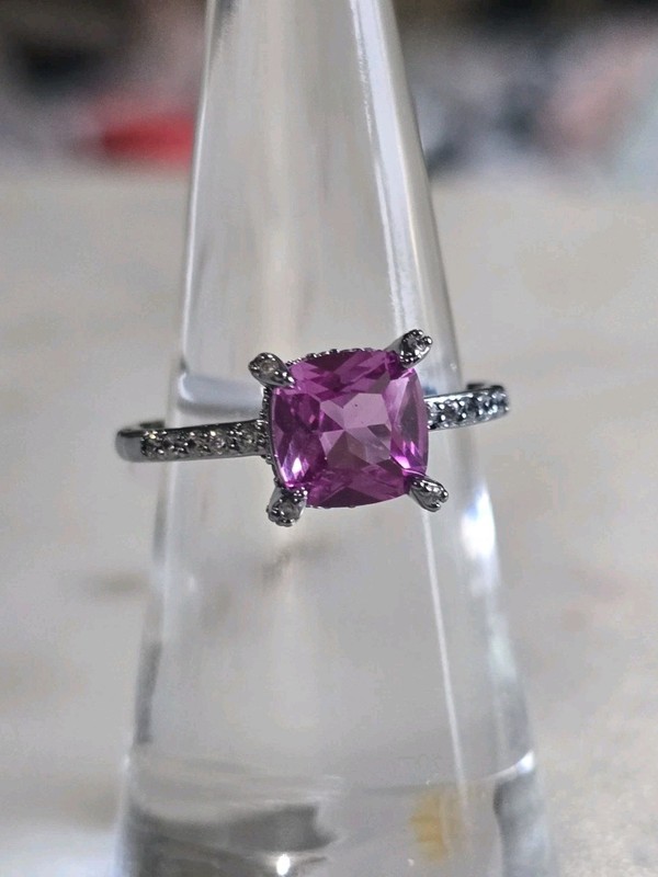 Bomb Party OG Ring Size 7 "Delight In The Moments" RG55580 LC Pink Corundum Hema