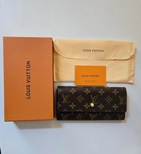 Louis Vuitton Portefeuille Sarah Monogram Long Wallet Brown