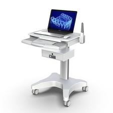 Hospital Medical Trolley Mobile Laptop Pallet Cart with Oral Scanner Holder Heig