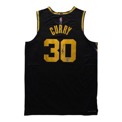 Stephen Curry Signed Warriors City NBA 75 Nike Authentic Jersey