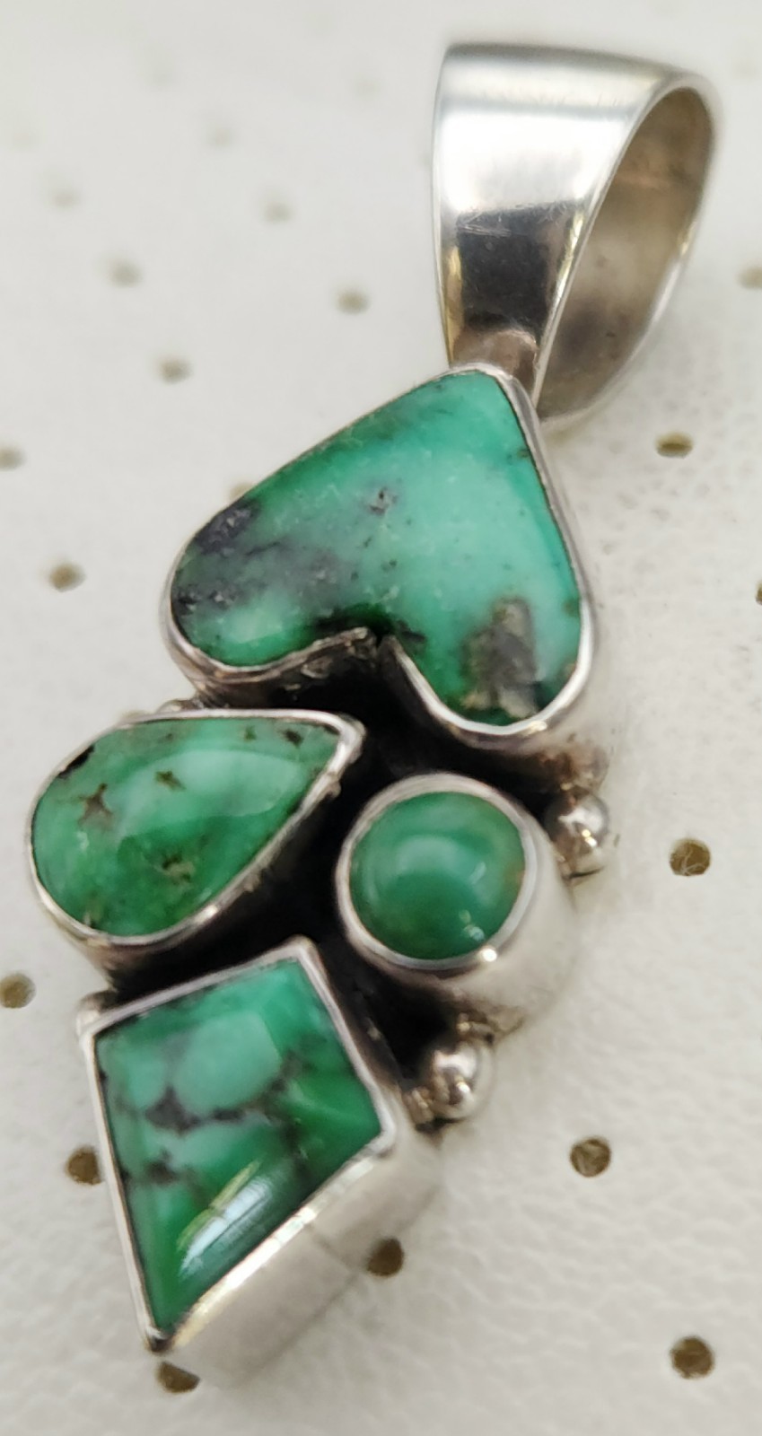 Turquoise Multi Stone Pendant Native American Ste… - image 5