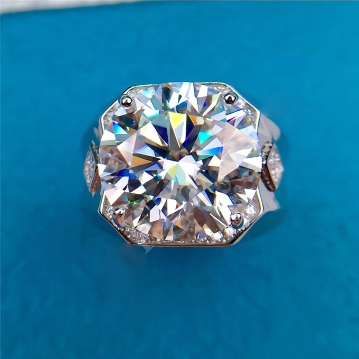 9.50 Ct Round Cut White Diamond Solitaire Ring 925 Silver Certified Sparkle