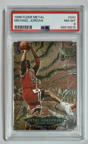 Michael Jordan 1996-97 Fleer Metal Shredders PSA 8 Mint Card #241