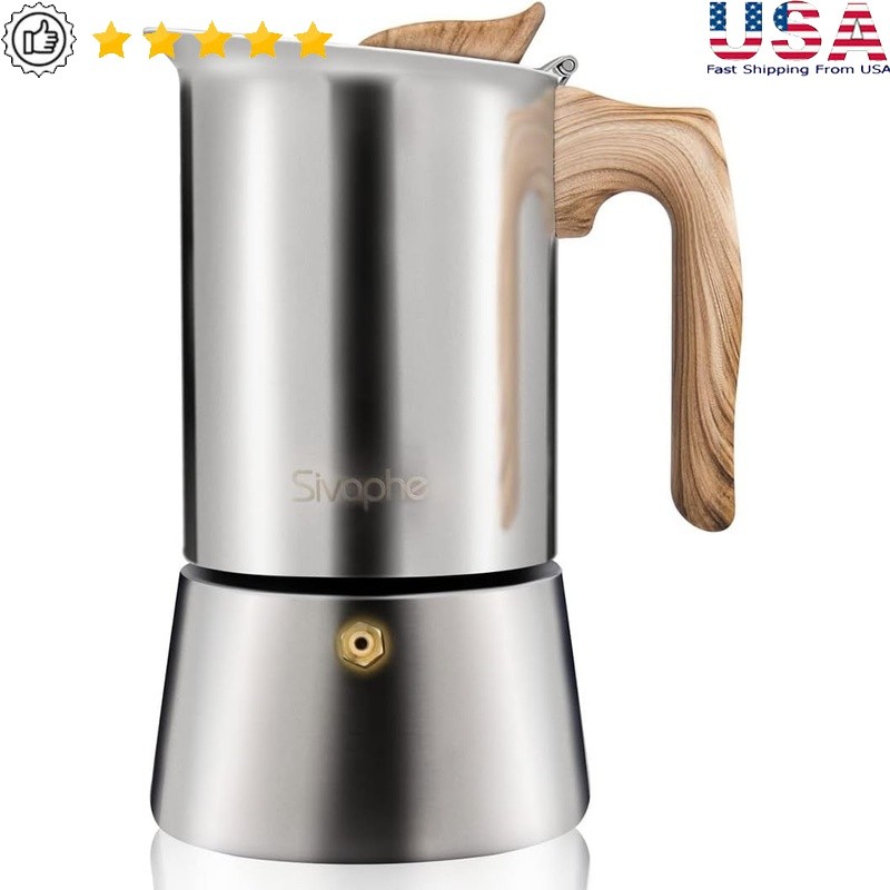 9 Cup Induction Moka Pot Coffee Percolator New
