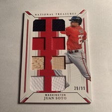 2019 Panini National Treasures Game Gear Material Eights /99 Juan Soto #GGMS-JS