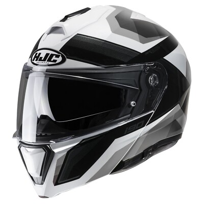 HJC i90 Modular Sun Shield Motorcycle Helmet Lark Gray MD