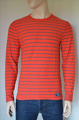 orange and red striped shirt long sleeve