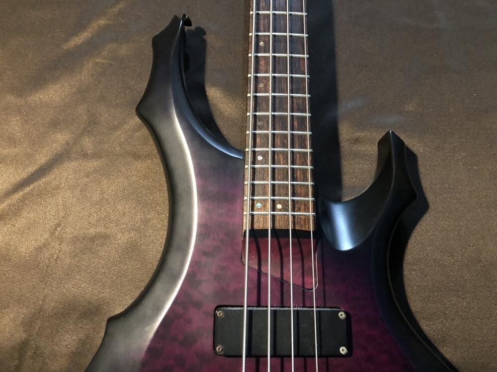 Electric Bass Guitar Edwards by ESP ET-98 FR Purple Burst Quilted 