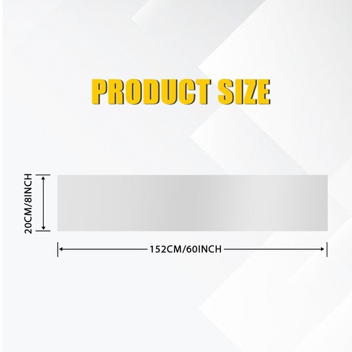 60"x 8" Matte White Windshield Sun Visor Vinyl Decal Strip Film Sticker EAX - Picture 3 of 10