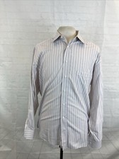 Canali Men's Pink Striped Cotton Dress Shirt 16.5 - 42 295