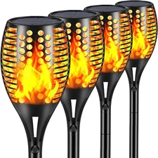 Upgraded Larger Solar Torch Lights, Waterproof Outdoor Dancing Flames Light, Fli