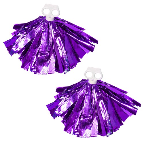 Kids 2 Pack Cheer Leader Shiny Pom Poms for Team Spirit Cheering Performance - 第 37/40 張圖片