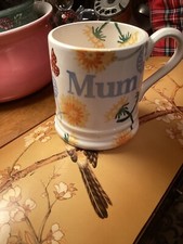 EMMA BRIDGEWATER  1/2 PINT MUG, SPRING/SUMMER FLORAL For ‘MUM’ NEW (mothers Day)