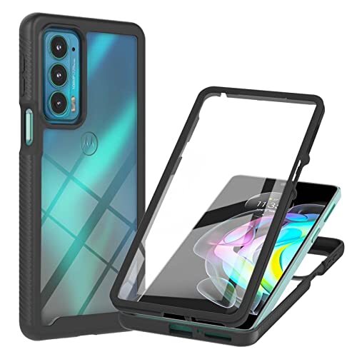 WEIOU Cover per Motorola Moto Edge 20 con Protezione dello Schermo, 360 (n6l)