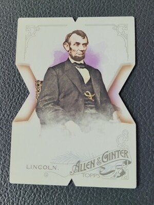 ABRAHAM LINCOLN Nice 2015 Topps Allen & Ginter Die Cut #AGX-99 Nat'l Convention