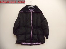 Shein X Mindsi Plus Women Black Graphic Embroidery Sailor Collar Puffer Coat 3xl