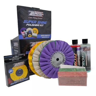 Aluminum Polishing Kit with 8'' Polishing Wheels Stainless For Semi Trucks Wheels