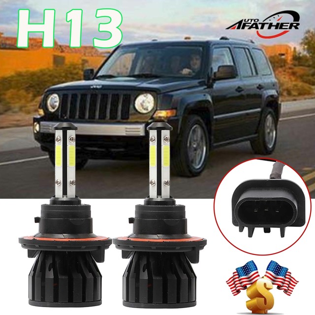 H13 4side LED Headlight Bulb Dual HiLo Beam Conversion Kit For Jeep Patriot US eBay