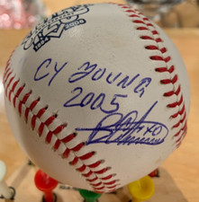 2008 Bartolo Colon 2005 Cy Young Signed Triple A OILB Baseball 100% Guaranteed
