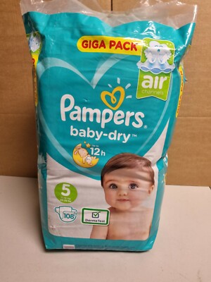 Pampers Baby-Dry Nappies Size (11 23 kg) Pack of 108 to