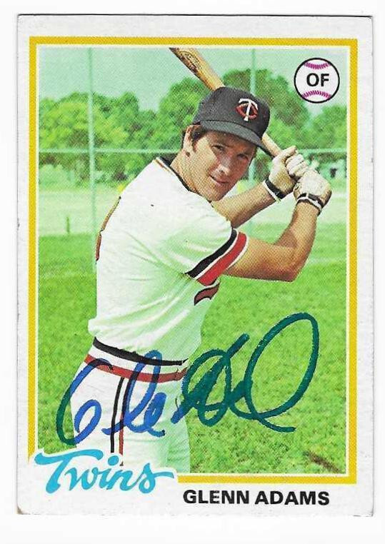 GLENN ADAMS 1978 TOPPS AUTOGRAPHED SIGNED # 497 MINNESOTA TWINS | eBay
