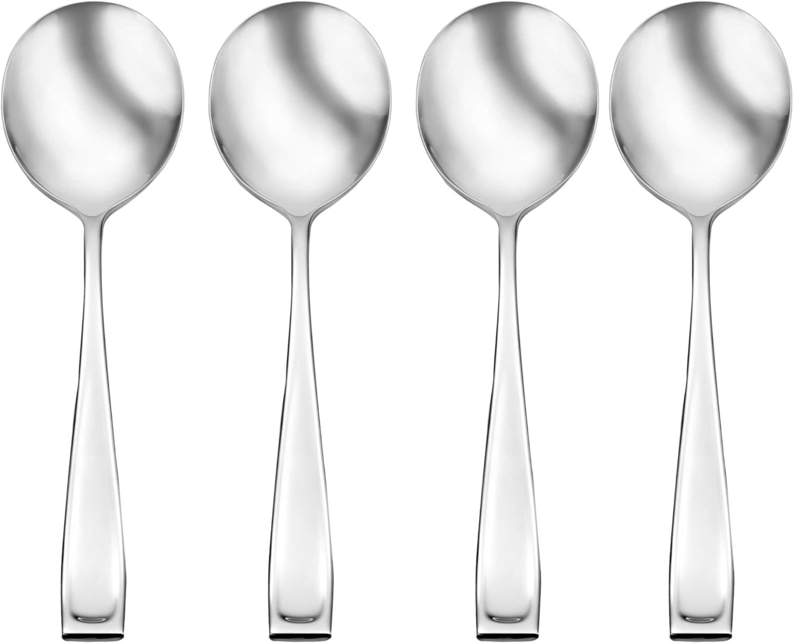 Moda Fine Flatware Soup, Set Of 4 Spoon, STAINLESS