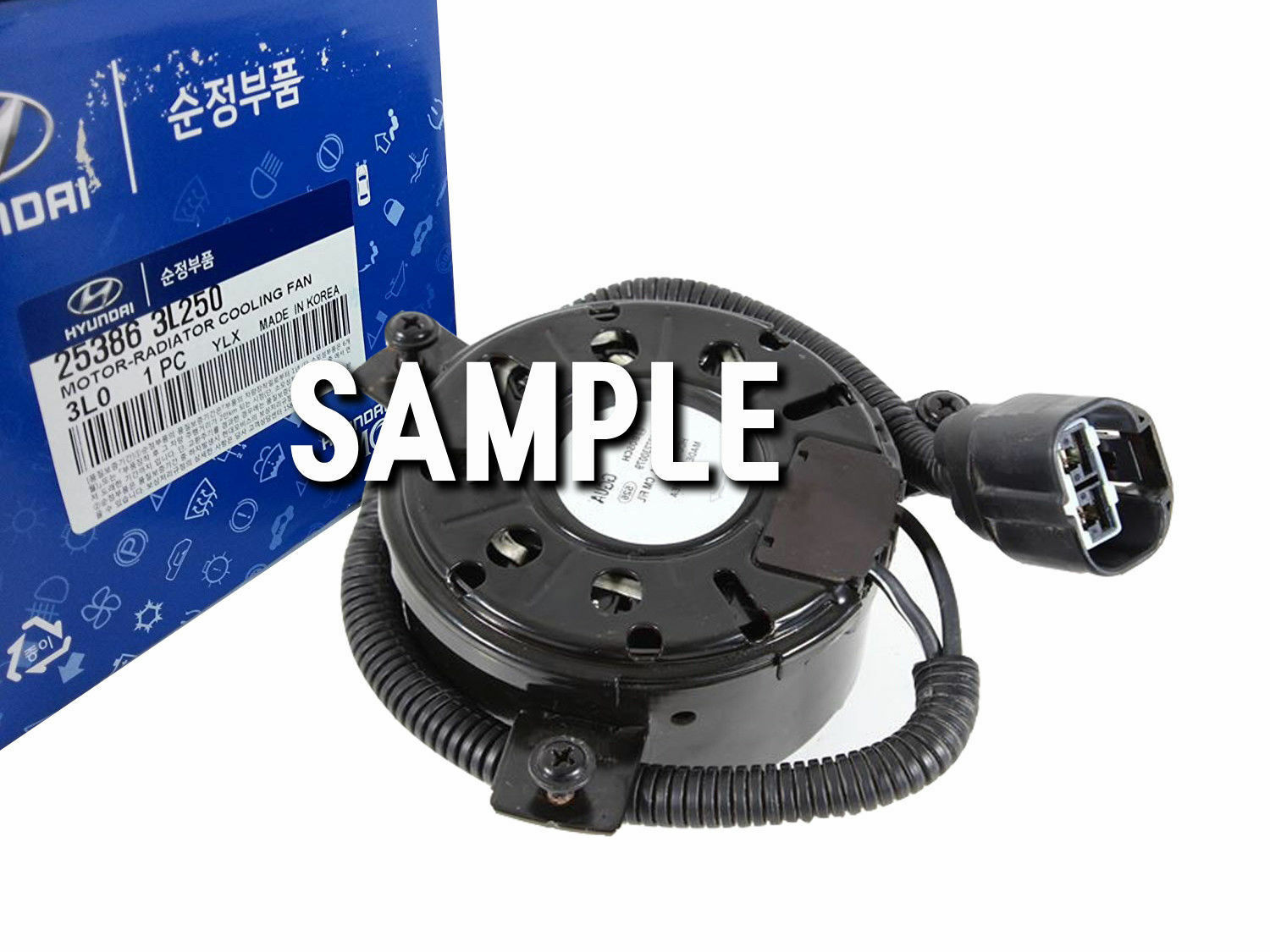 Genuine 2538625001 Radiator Cooling Fan Motor for Hyundai Verna 2000