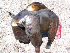 Large Metal Art Buffalo Bison, Junk Iron Art, X
