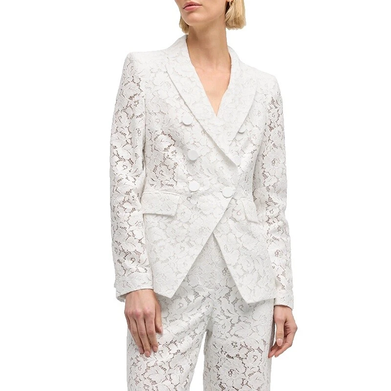 Trajes de pantalón de poliéster trajes blancos & Suit Separates para Mujeres