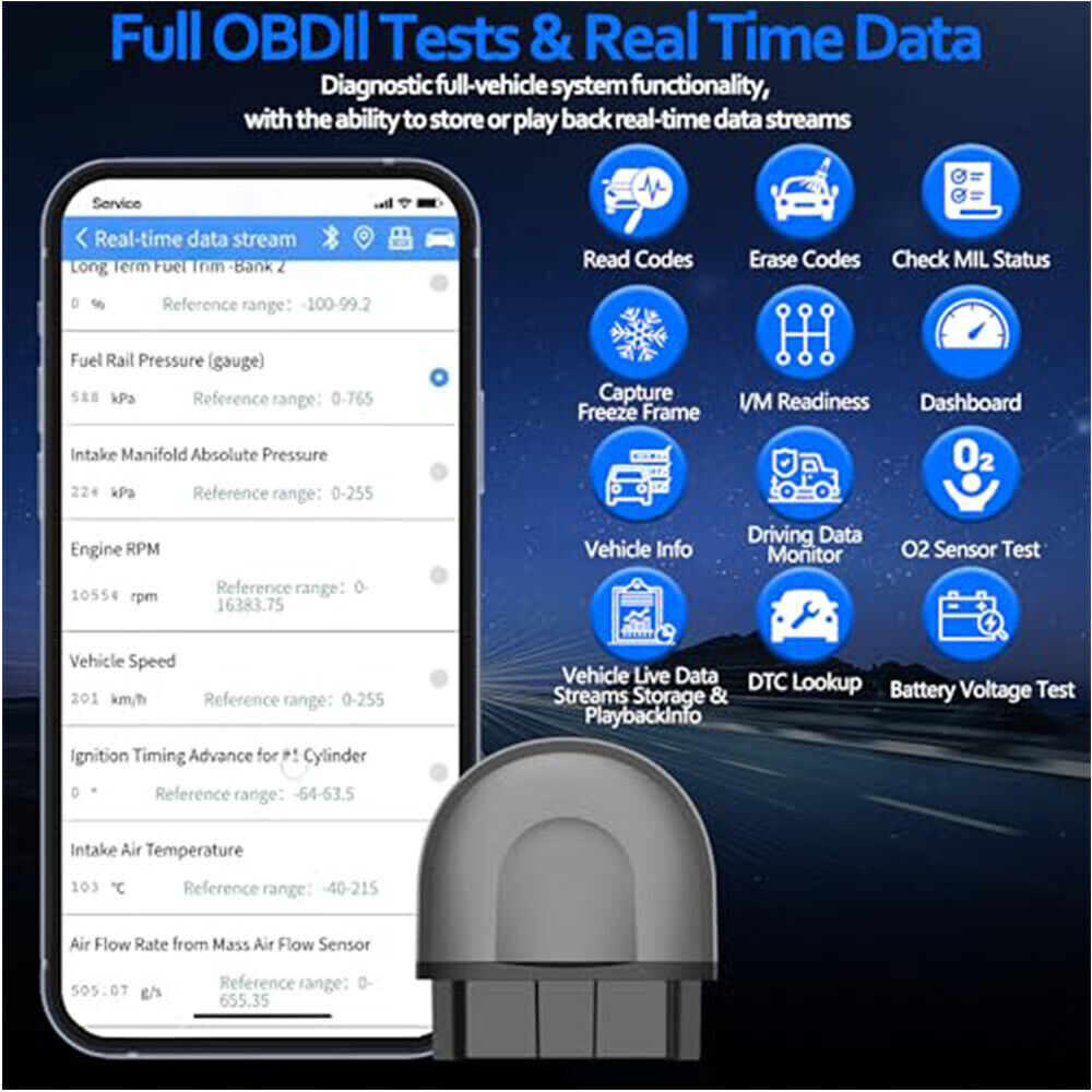 Automotive OBD2 Scanner OBDII Code Reader Car Diagnostic Tool Check Engine Fault-image
