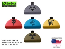 Grip Frame Slug Plug for Glock Gen 1-3 17 19 Aluminum Black Engravings Skulls