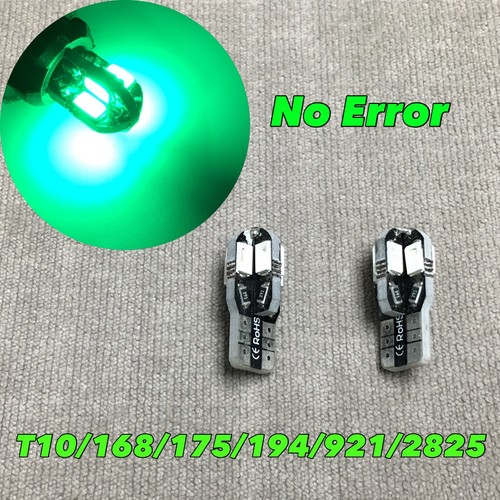 Parking Light T10 SMD LED Wedge BULB 194 175 2825 168 12961 W5W GREEN