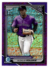 Aldalay Kolokie 2024 Bowman Chrome 1st Year Purple Shimmer Refractor 86/250